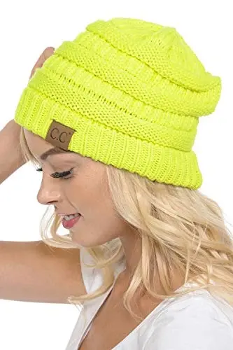 C.C Exclusives Cable Knit Beanie - Thick, Soft & Warm Chunky Beanie Hats - 1