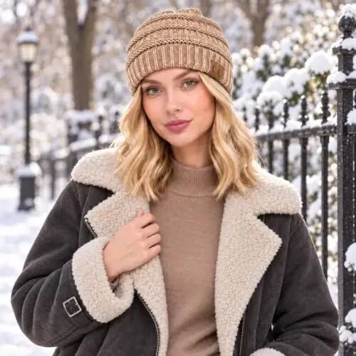 C.C Exclusives Cable Knit Beanie - Thick, Soft & Warm Chunky Beanie Hats - C.C (1)