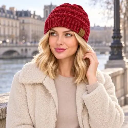 C.C Exclusives Cable Knit Beanie - Thick, Soft & Warm Chunky Beanie Hats - C.C (1)
