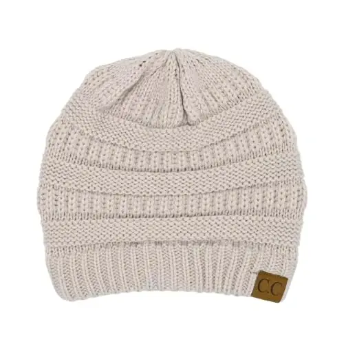 C.C Exclusives Cable Knit Beanie - Thick, Soft & Warm Chunky Beanie Hats - 3