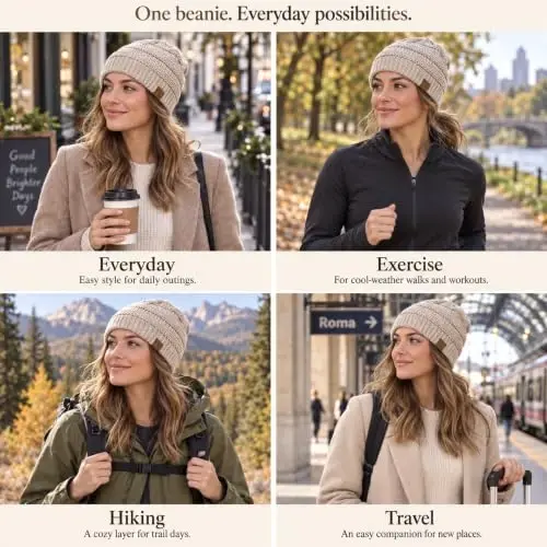 C.C Exclusives Cable Knit Beanie - Thick, Soft & Warm Chunky Beanie Hats - 6