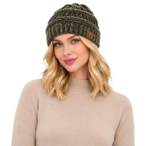 C.C Exclusives Cable Knit Beanie - Thick, Soft & Warm Chunky Beanie Hats - C.C