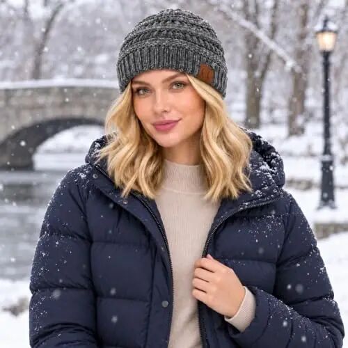 C.C Exclusives Cable Knit Beanie - Thick, Soft & Warm Chunky Beanie Hats - C.C (1)
