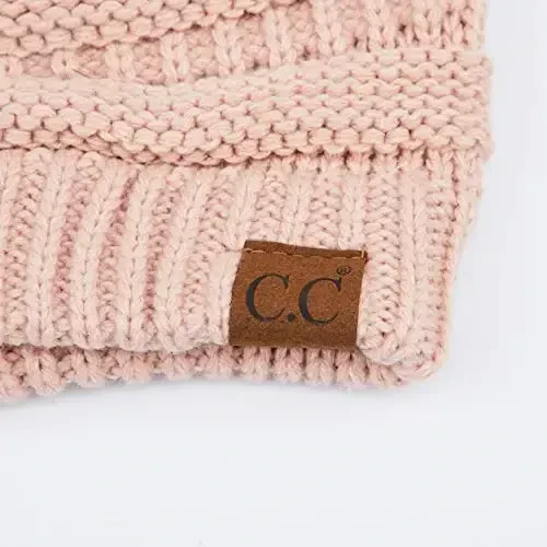 C.C Exclusives Cable Knit Beanie - Thick, Soft & Warm Chunky Beanie Hats (Indi Pink) - 3