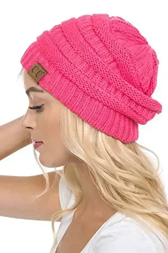C.C Exclusives Cable Knit Beanie - Thick, Soft & Warm Chunky Beanie Hats - 1