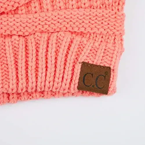 C.C Exclusives Cable Knit Beanie - Thick, Soft & Warm Chunky Beanie Hats - 3