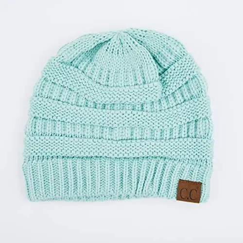 C.C Exclusives Cable Knit Beanie - Thick, Soft & Warm Chunky Beanie Hats (Mint) - CHEVEUX CORP. (1)