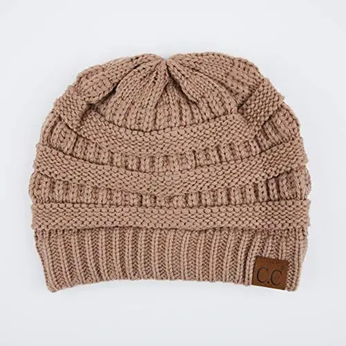 C.C Exclusives Cable Knit Beanie - Thick, Soft & Warm Chunky Beanie Hats (Taupe) - C.C (1)