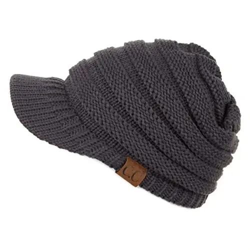 C.C Hatsandscarf Exclusives Women's Ribbed Knit Hat with Brim (YJ-131)(YJ-2023) - C.C