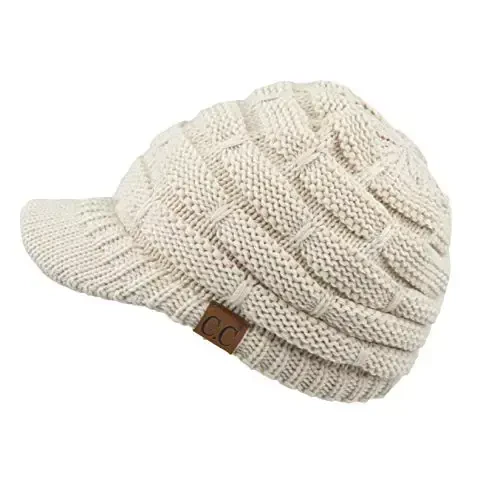 C.C Hatsandscarf Exclusives Women's Ribbed Knit Hat with Brim (YJ-131)(YJ-2023) 