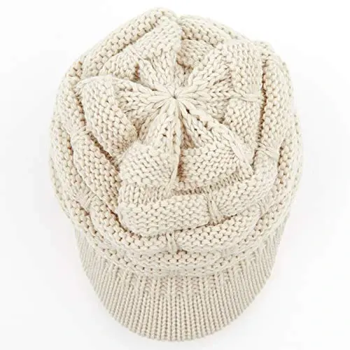 C.C Hatsandscarf Exclusives Women's Ribbed Knit Hat with Brim (YJ-131)(YJ-2023) - 2