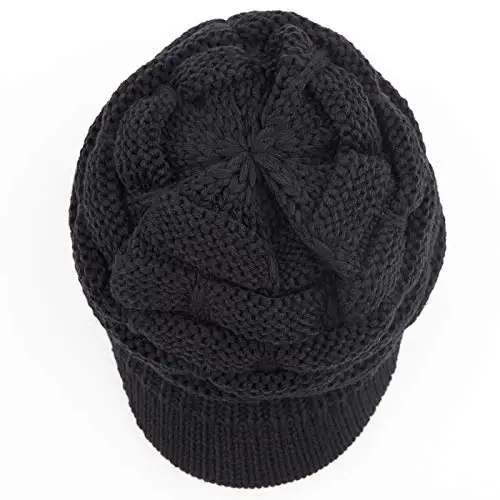 C.C Hatsandscarf Exclusives Women's Ribbed Knit Hat with Brim (YJ-131)(YJ-2023) - 2