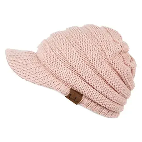 C.C Hatsandscarf Exclusives Women's Ribbed Knit Hat with Brim (YJ-131)(YJ-2023) - 1