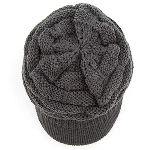 C.C Hatsandscarf Exclusives Women's Ribbed Knit Hat with Brim (YJ-131)(YJ-2023) - CHEVEUX CORP. (1)