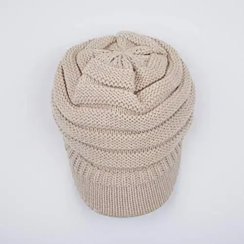C.C Hatsandscarf Exclusives Women's Ribbed Knit Hat with Brim (YJ-131)(YJ-2023) - 2