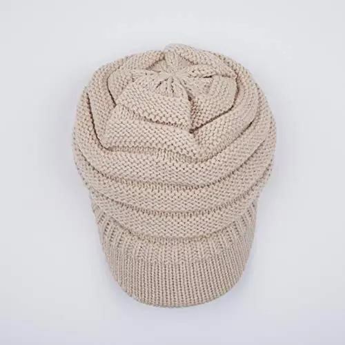C.C Hatsandscarf Exclusives Women's Ribbed Knit Hat with Brim (YJ-131)(YJ-2023) - 2