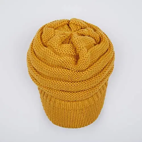 C.C Hatsandscarf Exclusives Women's Ribbed Knit Hat with Brim (YJ-131)(YJ-2023) - 2
