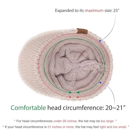 C.C Hatsandscarf Exclusives Women's Ribbed Knit Hat with Brim (YJ-131)(YJ-2023) - 7