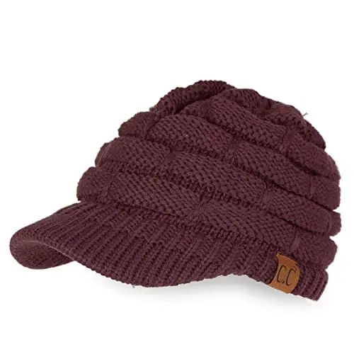 C.C Hatsandscarf Exclusives Women's Ribbed Knit Hat with Brim (YJ-131)(YJ-2023) - C.C