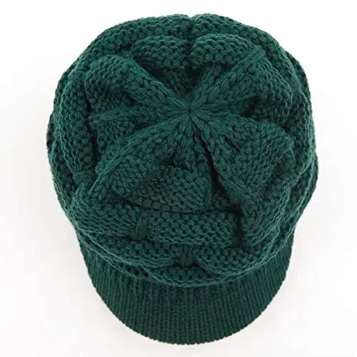 C.C Hatsandscarf Exclusives Women's Ribbed Knit Hat with Brim (YJ-131)(YJ-2023) - CHEVEUX CORP. (1)