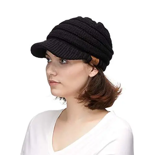 C.C Hatsandscarf Exclusives Women's Ribbed Knit Hat with Brim (YJ-131)(YJ-2023) - 3