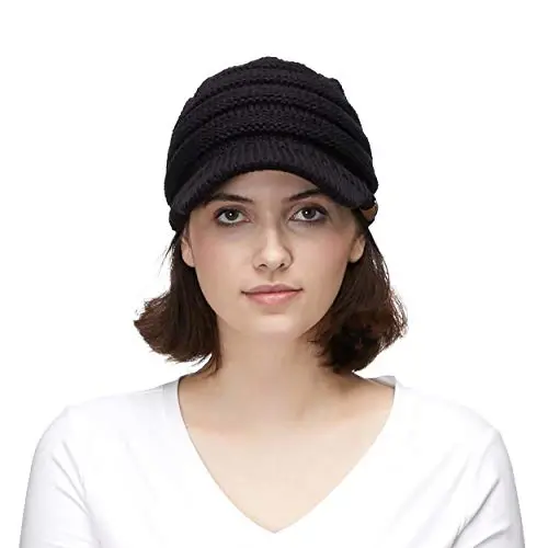 C.C Hatsandscarf Exclusives Women's Ribbed Knit Hat with Brim (YJ-131)(YJ-2023) - 4