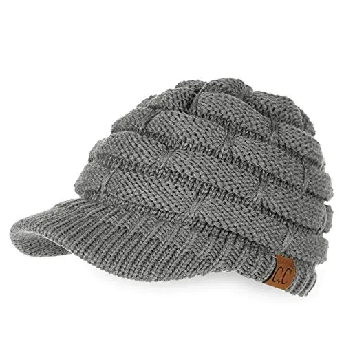 C.C Hatsandscarf Exclusives Women's Ribbed Knit Hat with Brim (YJ-131)(YJ-2023) 