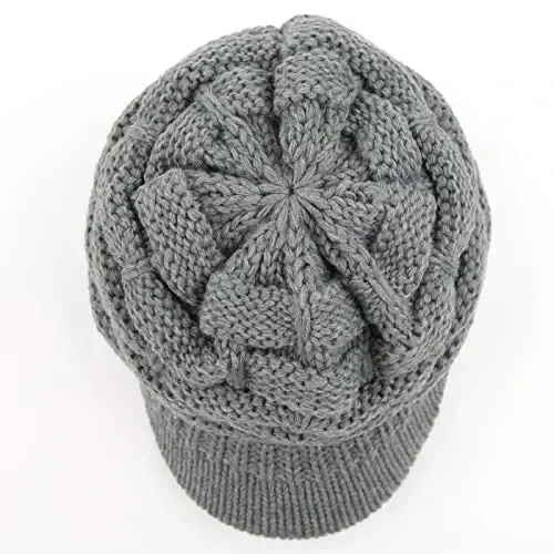 C.C Hatsandscarf Exclusives Women's Ribbed Knit Hat with Brim (YJ-131)(YJ-2023) - CHEVEUX CORP. (1)