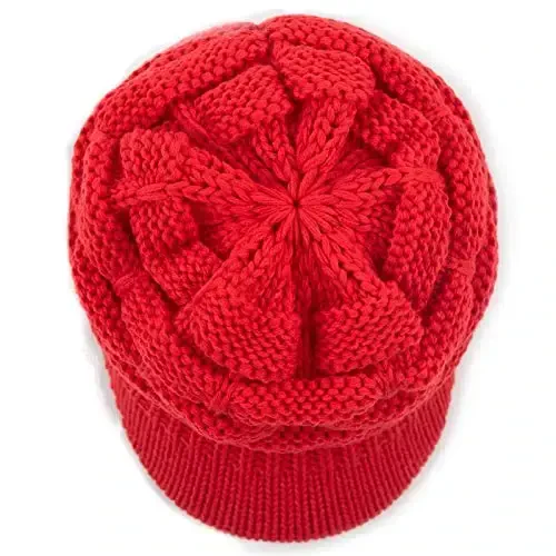 C.C Hatsandscarf Exclusives Women's Ribbed Knit Hat with Brim (YJ-131)(YJ-2023) - CHEVEUX CORP. (1)