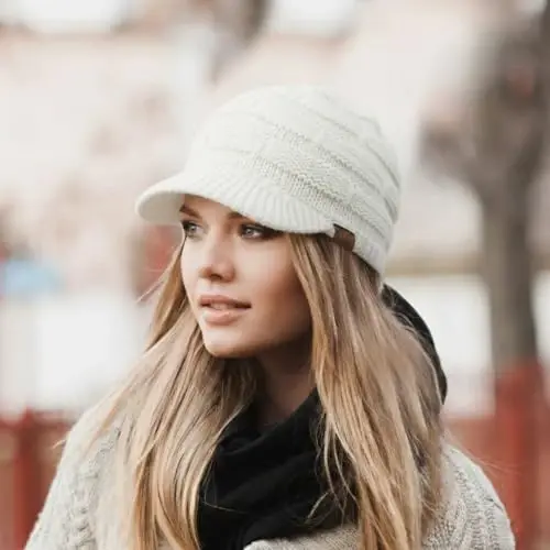 C.C Hatsandscarf Exclusives Women's Ribbed Knit Hat with Brim (YJ-131)(YJ-2023) - 3