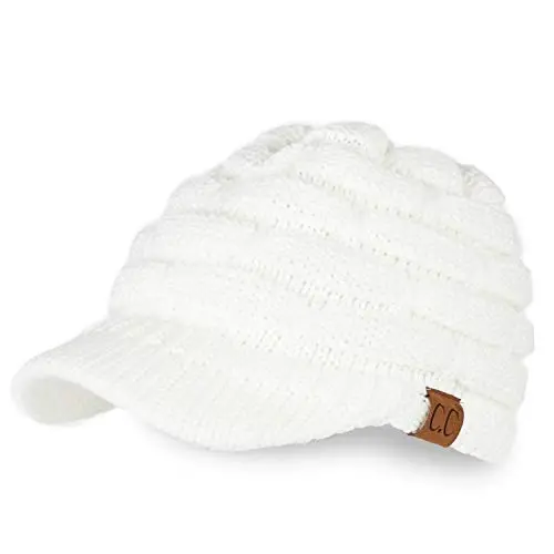 C.C Hatsandscarf Exclusives Women's Ribbed Knit Hat with Brim (YJ-131)(YJ-2023) 