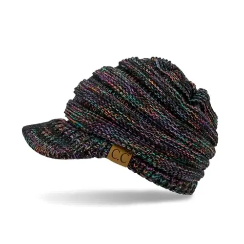C.C Hatsandscarf Exclusives Kadın Siperlikli Fitilli Örgü Bere (YJ-131)(YJ-2023) 