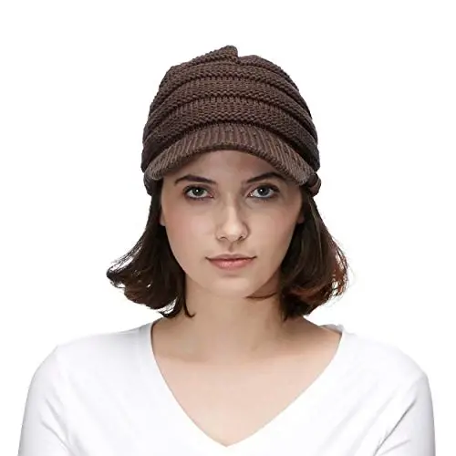 C.C Hatsandscarf Exclusives Women's Ribbed Knit Hat with Brim (YJ-131)(YJ-2023) - 4