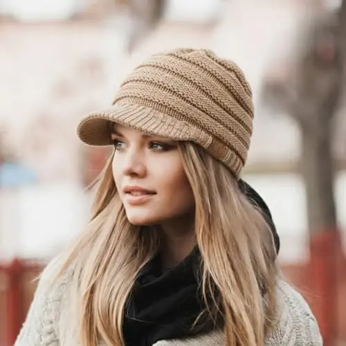 C.C Hatsandscarf Exclusives Women's Ribbed Knit Hat with Brim (YJ-131)(YJ-2023) - 2