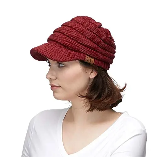 C.C Hatsandscarf Exclusives Women's Ribbed Knit Hat with Brim (YJ-131)(YJ-2023) - 6