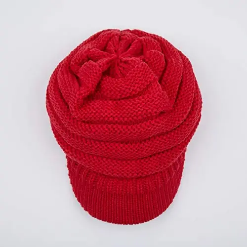 C.C Hatsandscarf Exclusives Women's Ribbed Knit Hat with Brim (YJ-131)(YJ-2023) - 3