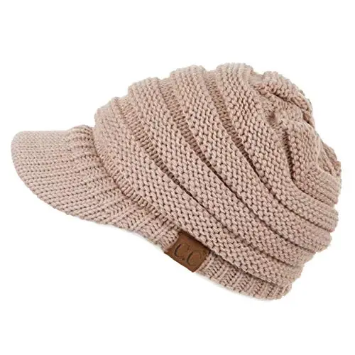 C.C Hatsandscarf Exclusives Women's Ribbed Knit Hat with Brim (YJ-131)(YJ-2023) 