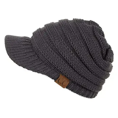 C.C Hatsandscarf Exclusives Women's Ribbed Knit Hat with Brim (YJ-131)(YJ-2023) - 1