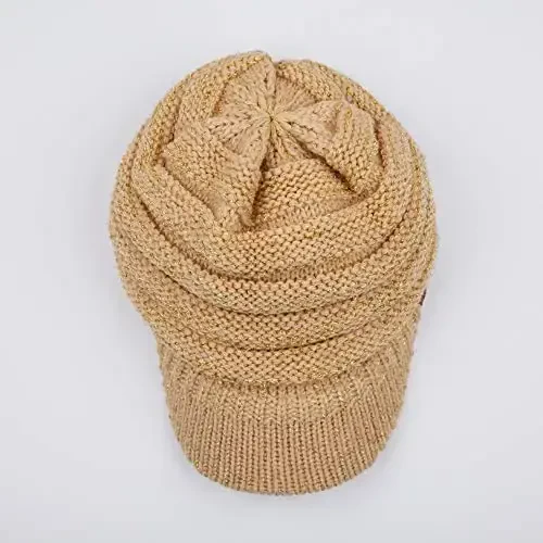 C.C Hatsandscarf Exclusives Women's Ribbed Knit Hat with Brim (YJ-131)(YJ-2023) - 3