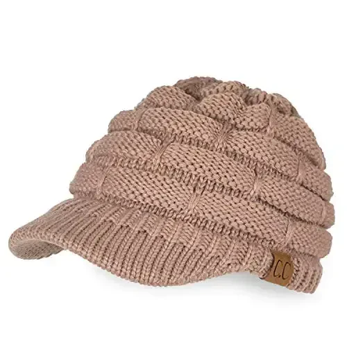 C.C Hatsandscarf Exclusives Women's Ribbed Knit Hat with Brim (YJ-131)(YJ-2023) - CHEVEUX CORP.