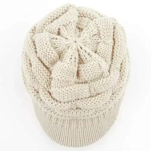 C.C Hatsandscarf Exclusives Women's Ribbed Knit Hat with Brim (YJ-131)(YJ-2023) - 2