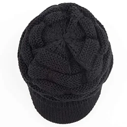 C.C Hatsandscarf Exclusives Women's Ribbed Knit Hat with Brim (YJ-131)(YJ-2023) - 2