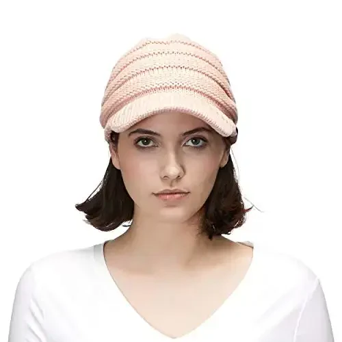 C.C Hatsandscarf Exclusives Women's Ribbed Knit Hat with Brim (YJ-131)(YJ-2023) - 4