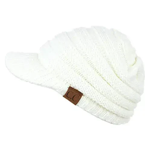 C.C Hatsandscarf Exclusives Women's Ribbed Knit Hat with Brim (YJ-131)(YJ-2023) 