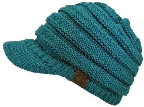 C.C Hatsandscarf Exclusives Women's Ribbed Knit Hat with Brim (YJ-131)(YJ-2023) - CHEVEUX CORP.