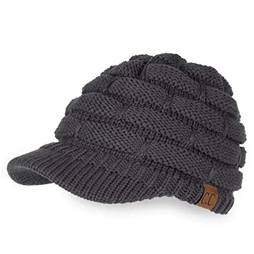 C.C Hatsandscarf Exclusives Women's Ribbed Knit Hat with Brim (YJ-131)(YJ-2023) - 1