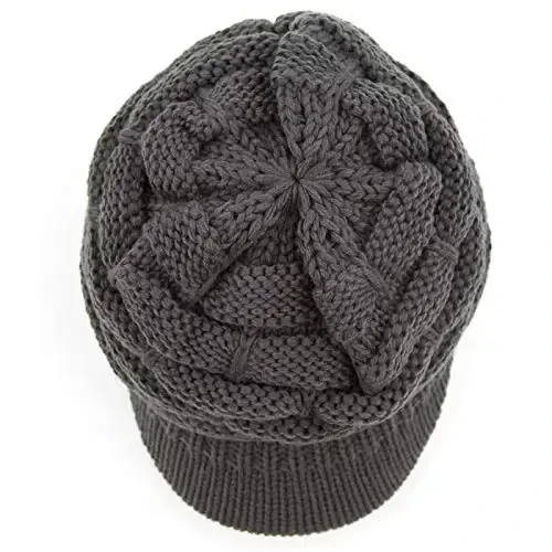 C.C Hatsandscarf Exclusives Women's Ribbed Knit Hat with Brim (YJ-131)(YJ-2023) - 2