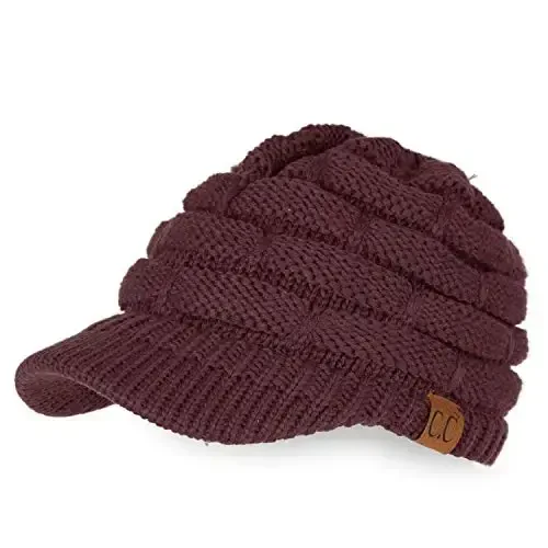 C.C Hatsandscarf Exclusives Women's Ribbed Knit Hat with Brim (YJ-131)(YJ-2023) - 1