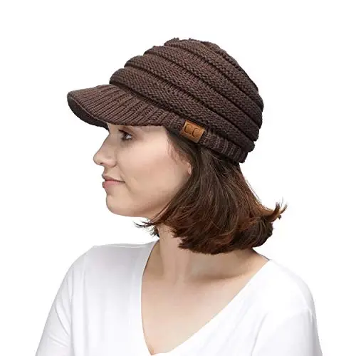 C.C Hatsandscarf Exclusives Women's Ribbed Knit Hat with Brim (YJ-131)(YJ-2023) - 5