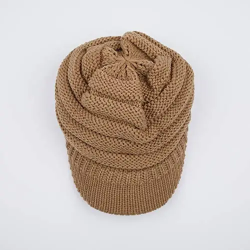 C.C Hatsandscarf Exclusives Women's Ribbed Knit Hat with Brim (YJ-131)(YJ-2023) - 3